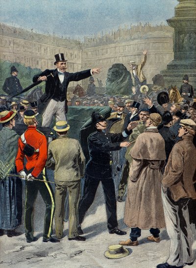 Friedensdemonstration während des Burenkriegs, London von Eugene Damblans