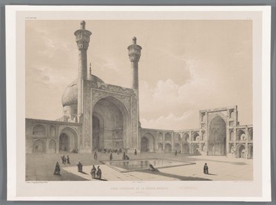 Binnenhof der Freitagsmoschee von Isfahan von Eugene Flandin