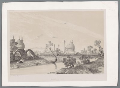 Moschee des Schahs oder Königsmoschee in Isfahan von Eugene Flandin