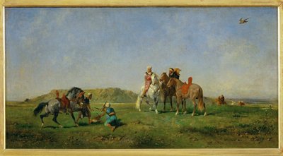 Falkenjagd in Algerien von Eugène Fromentin