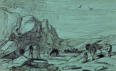 Rast in der Wüste von Eugène Fromentin