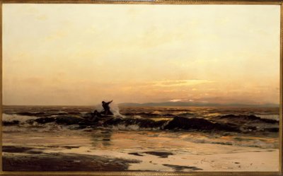 Fischerboote in der Brandung von Eugene Gustav Dücker