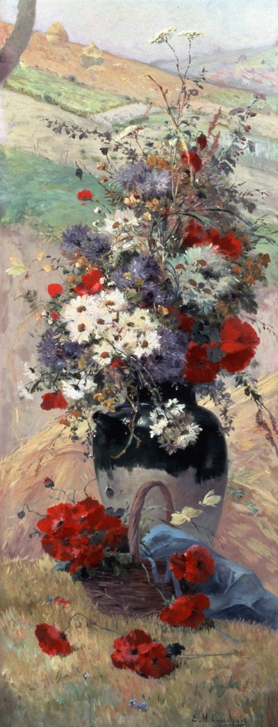 Saisonblumen - Herbst. Gemälde von Eugene Henri Cauchois (1850-1911) Privatsammlung. von Eugene Henri Cauchois