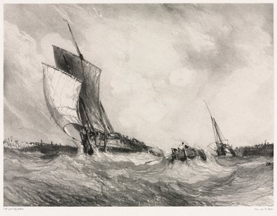 Sechs Marines: Rückkehr zum Hafen, 1833 von Eugene Isabey