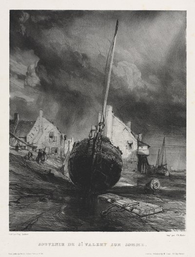 Sechs Marinesoldaten: Souvenir de Saint Valéry sur Somme von Eugene Isabey