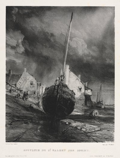 Sechs Marinesoldaten: Souvenir de Saint Valéry sur Somme von Eugene Isabey