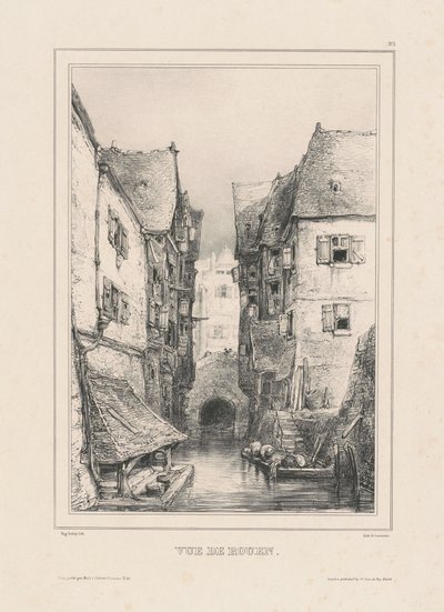 Ansicht von Rouen von Eugene Isabey