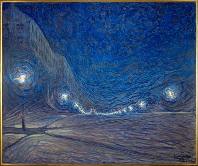 Hornsgatan Straße in Stockholm bei Nacht von Eugene Jansson