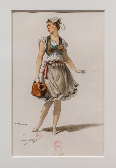 Die Korrigane. Ballett von Charles-Marie Widor, Kostümmodell. 1880 von Eugene Lacoste