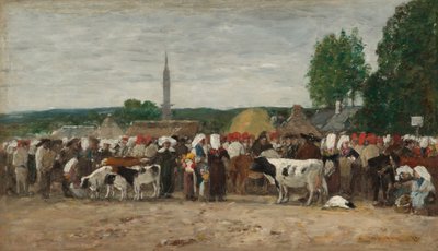Jahrmarkt in der Bretagne von Eugene Louis Boudin