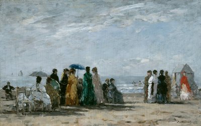Der Strand von Trouville von Eugene Louis Boudin