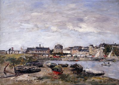 Trouville: Blick auf Deauville am Markttag von Eugene Louis Boudin
