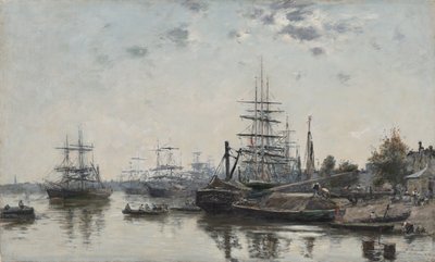 Blick auf Bordeaux vom Quai des Chartrons von Eugene Louis Boudin