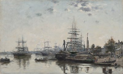 Ansicht von Bordeaux, vom Quai des Chartrons, 1874 von Eugene Louis Boudin