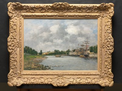 Ansicht des Hafens von Saint-Valéry-sur-Somme von Eugene Louis Boudin