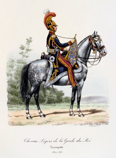 Chevau-Légers de la Garde du Roi, Trompeter, 1814-15 von Eugene Titeux