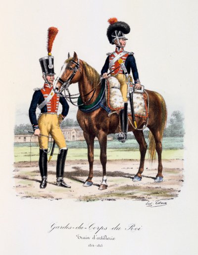 Gardes-du-Corps de Roi, Artilleriezug, 1814-15 von Eugene Titeux