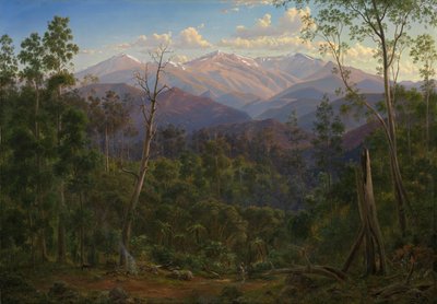 Mount Kosciusko, gesehen von der Grenze Victorias (Mount Hope Ranges) von Eugene von Guérard