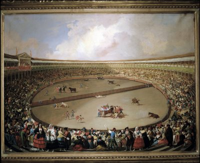 Die geteilte Stierkampfarena von Eugenio Lucas Velazquez