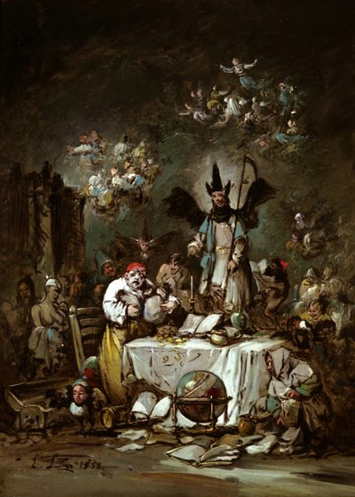 Allegorische Laune. Die Habgier, 1852 von Eugenio Lucas Velázquez