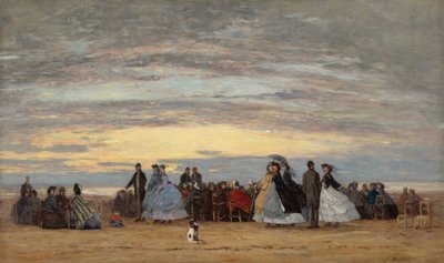 Der Strand von Villerville von Eugène Boudin