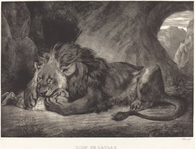 Löwe des Atlasgebirges, 1829 von Eugène Delacroix