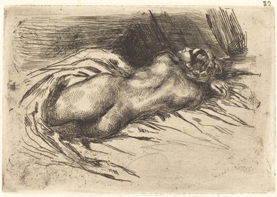 Studie einer Frau von hinten von Eugène Delacroix