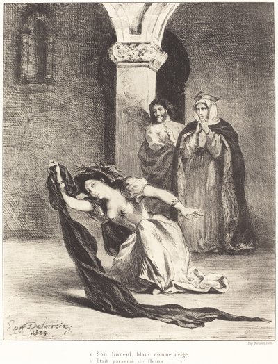 Das Lied der Ophelia (Akt IV, Szene V) von Eugène Delacroix