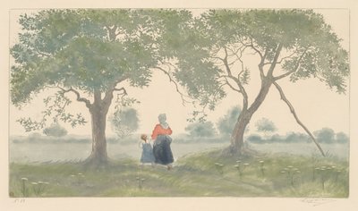 Die Apfelbäume, 1902 von Eugène Delâtre
