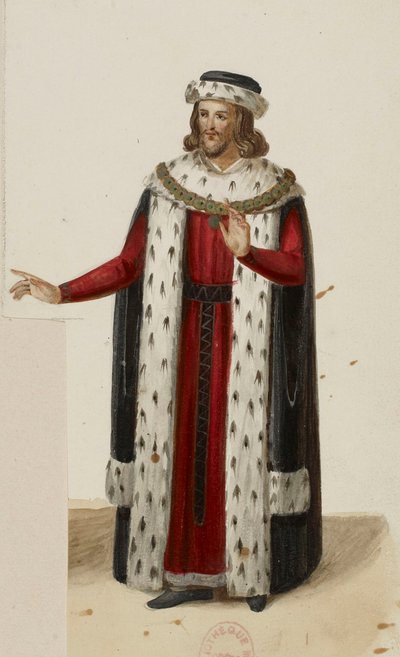 Kostüm von Enguerrand de Marigny (La Tour de Nesle, 1832) von Eugène Du Faget