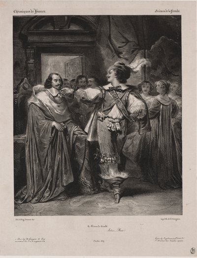 Chroniken von Frankreich: Szene der Fronde - Der Prinz von Condé, 1829 von Eugène François Marie Joseph Devéria