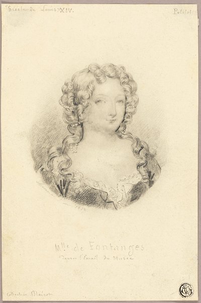 Medallion-Porträt von Mlle de Fontanges von Eugène François Marie Joseph Devéria