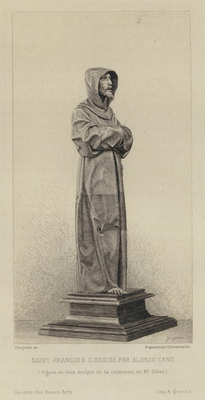 Holzfigur des Heiligen Franz von Assisi von Alonzo Cano von Eugène Gaujean