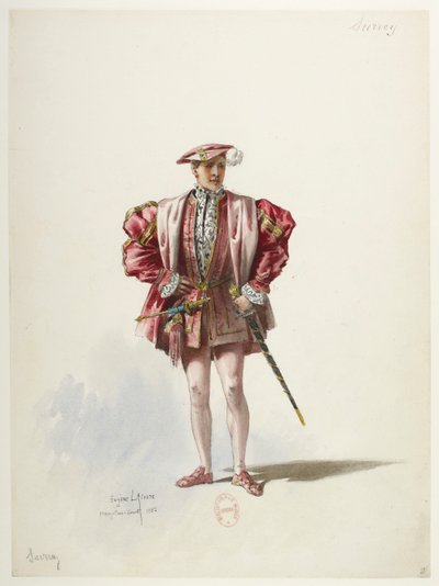 Btv1b84558104 02 - Saint-Saëns - Henry VIII - Kostümentwürfe - Lacoste - 2. Der Graf von Surrey von Eugene Lacoste