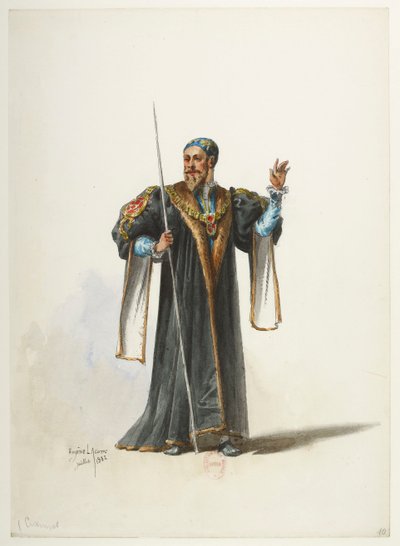 Btv1b84558104 10 - Saint-Saëns - Henry VIII - Kostümentwürfe - Lacoste - 10. Cranmer von Eugene Lacoste