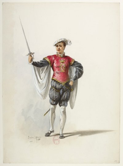 Btv1b84558104 11 - Saint-Saëns - Henry VIII - Kostümentwürfe - Lacoste - 11. Kostüm von Eugene Lacoste