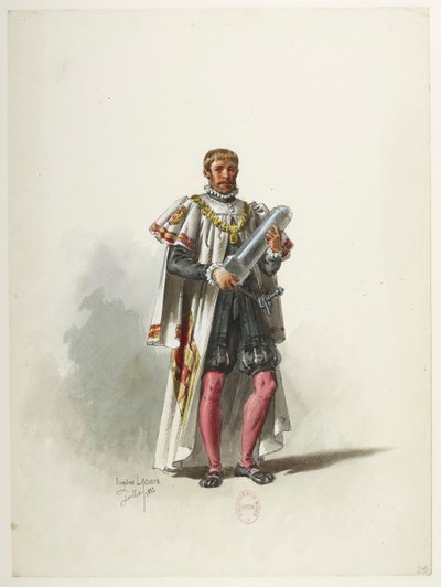 Saint-Saëns - Henry VIII - Kostümentwürfe - Lacoste - 29. Kostüm von Eugene Lacoste