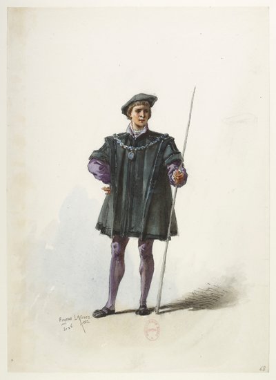 Henry VIII - Kostümentwürfe - Lacoste - 68. Kostüm von Eugene Lacoste