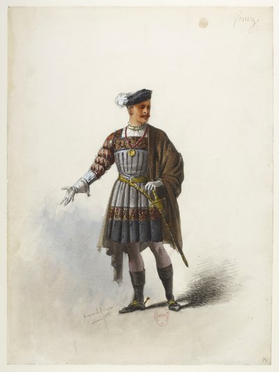 Henry VIII - Kostümentwürfe - Lacoste - 74. Don Gomez de Feria von Eugene Lacoste
