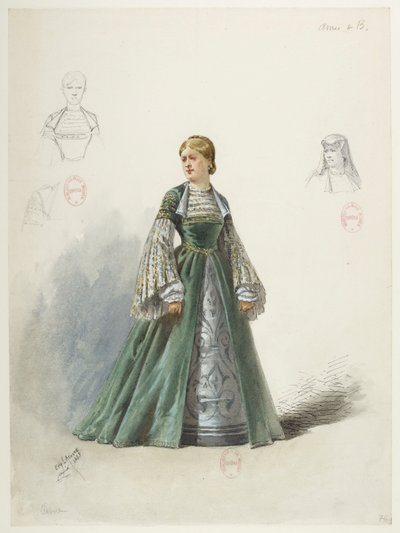 Henry VIII - Kostümentwürfe - Lacoste - 76. Anne Boleyn von Eugene Lacoste