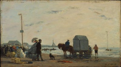 Am Strand von Trouville von Eugene Louis Boudin