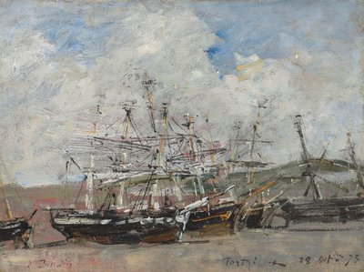Portrieux. Der Hafen bei Ebbe von Eugene Louis Boudin