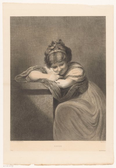 Porträt eines sitzenden Mädchens von Eugène Michel Joseph Abot