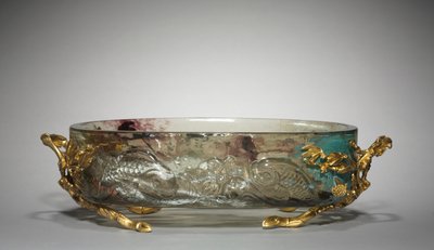 Mittelstück, wahrscheinlich hergestellt von der Firma Appert Frères, verkauft von der Firma Escalier de Cristal, ca. 1880 von Eugène Rousseau
