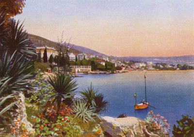 Abbazia, jetzt Opatija in Kroatien: Lungomare Süd mit Palmenvegetation von European Photographer