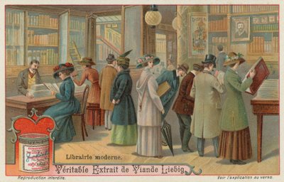 Eine moderne Buchhandlung (frühes 20. Jahrhundert) von European School