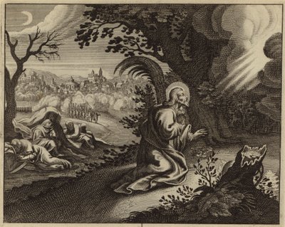 Die Agonie Jesu Christi im Garten Gethsemane (Gravur) von European School
