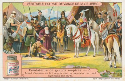 Arpad, Liebig-Karte, frühes 20. Jahrhundert von European School