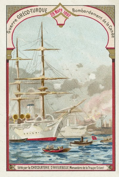 Bombardierung von Chania, Kreta, Griechisch-Türkischer Krieg, 28. März 1897 von European School