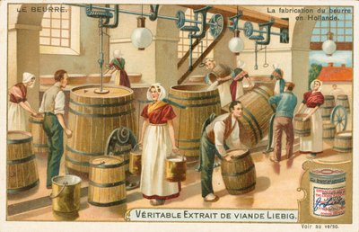 Butter, Liebig-Karte, frühes 20. Jahrhundert von European School